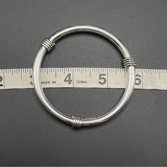 Vintage Taxco Mexico sterling silver bangle bracelet - Picture 9 of 9